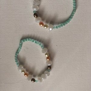 Teal matching bracelets